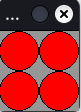 4 red circles